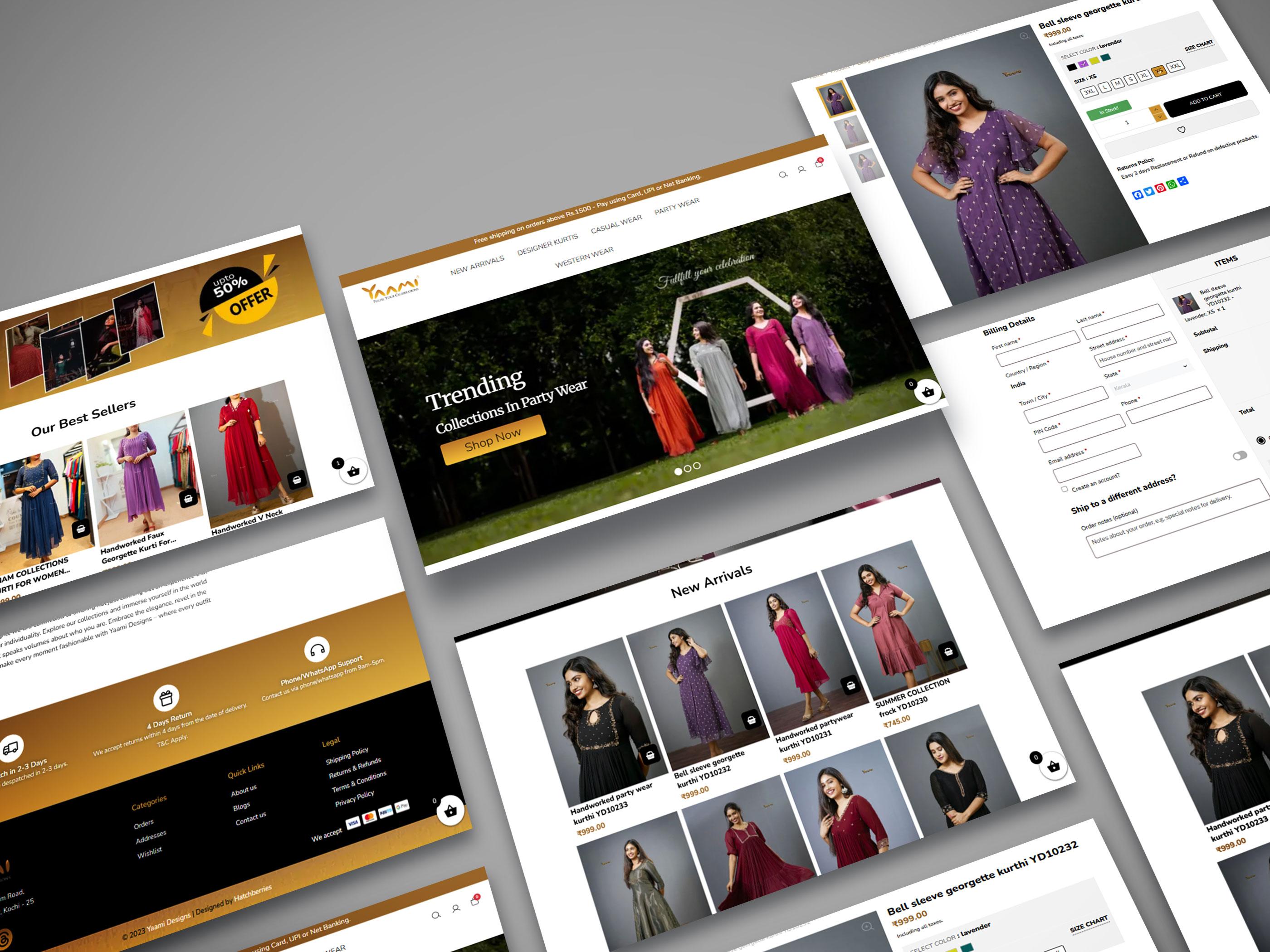 Yaami Designs – Fashion E-Commerce Website